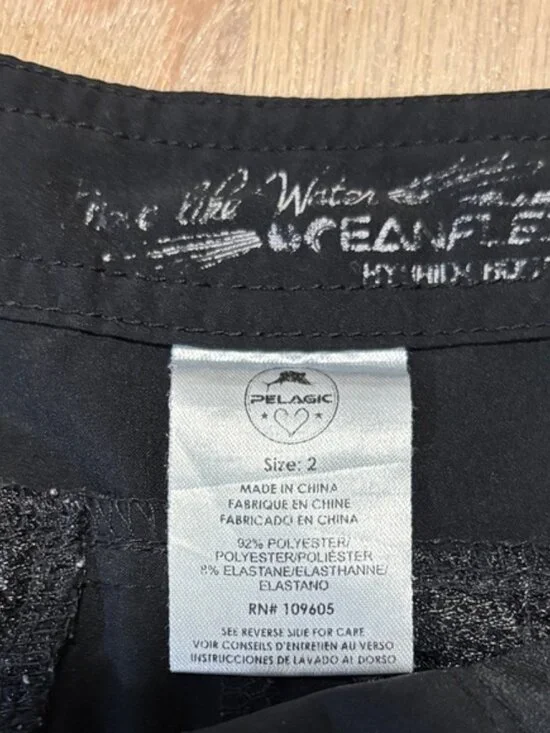 Pelagic Black Women's Athletic Shorts with Heart Accent - Picture 6 of 6